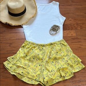 Peach Love Floral Shorts